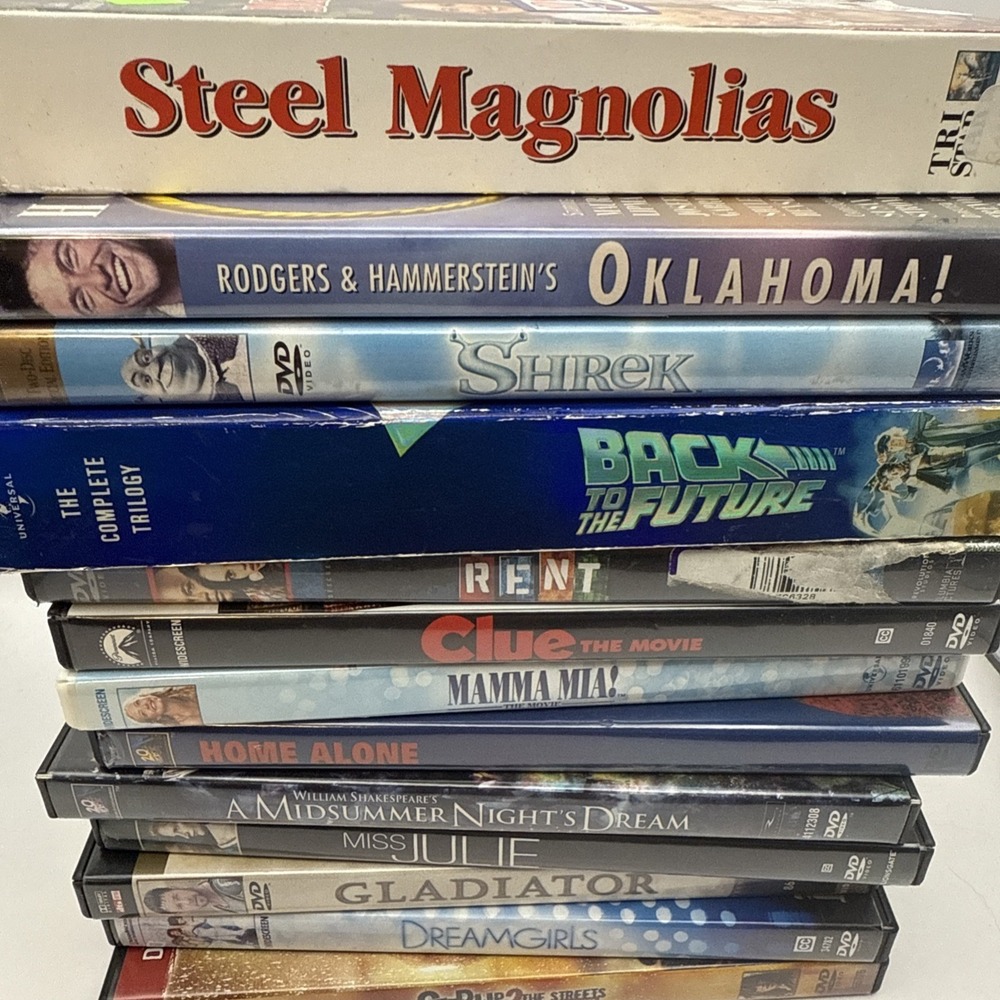 DVD Movie Lot 13 Titles Back To The Future Trilogy Shrek Gladiator Rent Clue VHS - Picture 4 of 6